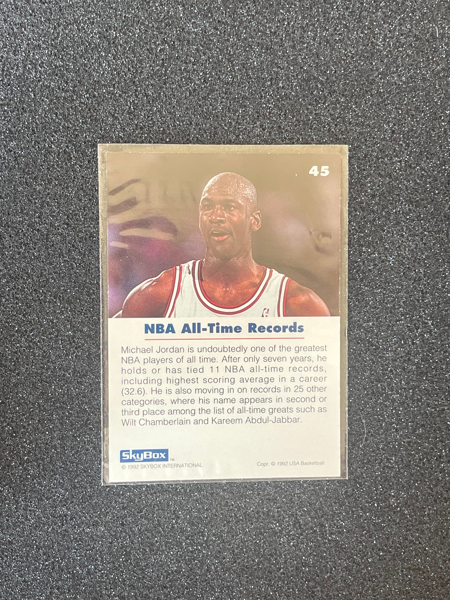 1992 SkyBox Michael Jordan USA Basketball “NBA All-Time Records” Insert #45
