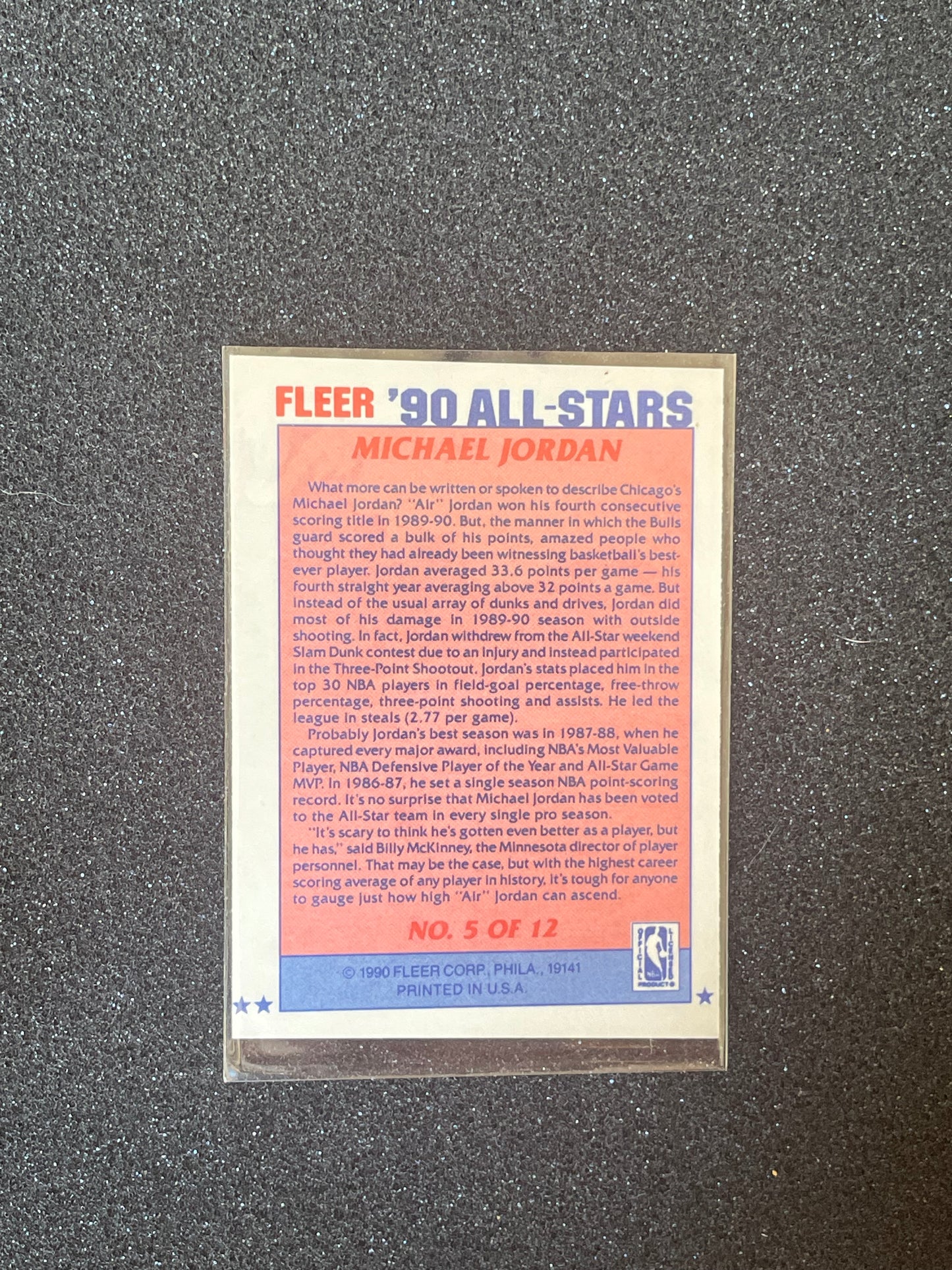 1989 Fleer All-Stars Sticker #3 Michael Jordan – Chicago Bulls Legend