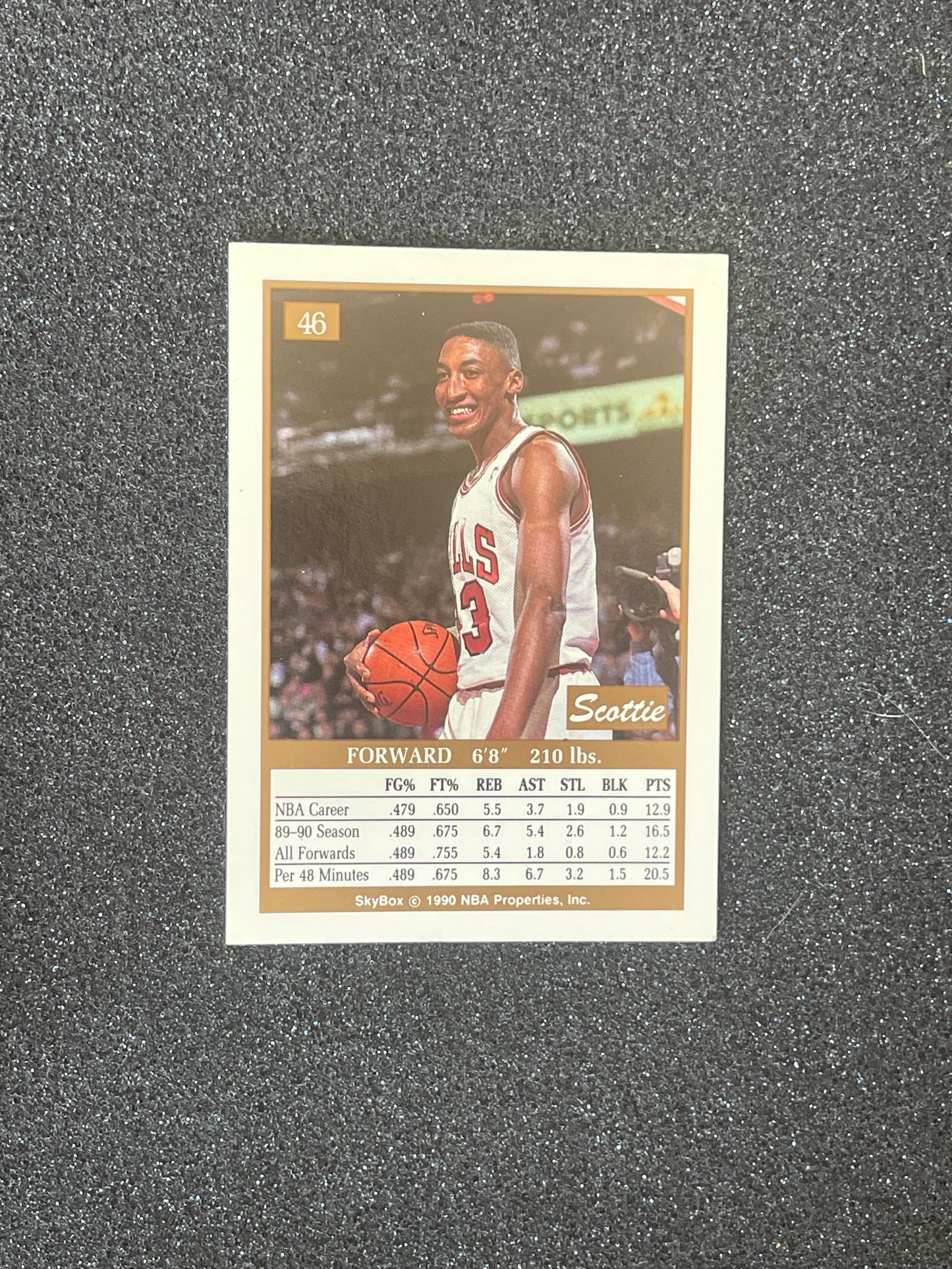 1990 SkyBox Scottie Pippen #46 Chicago Bulls Basketball Card