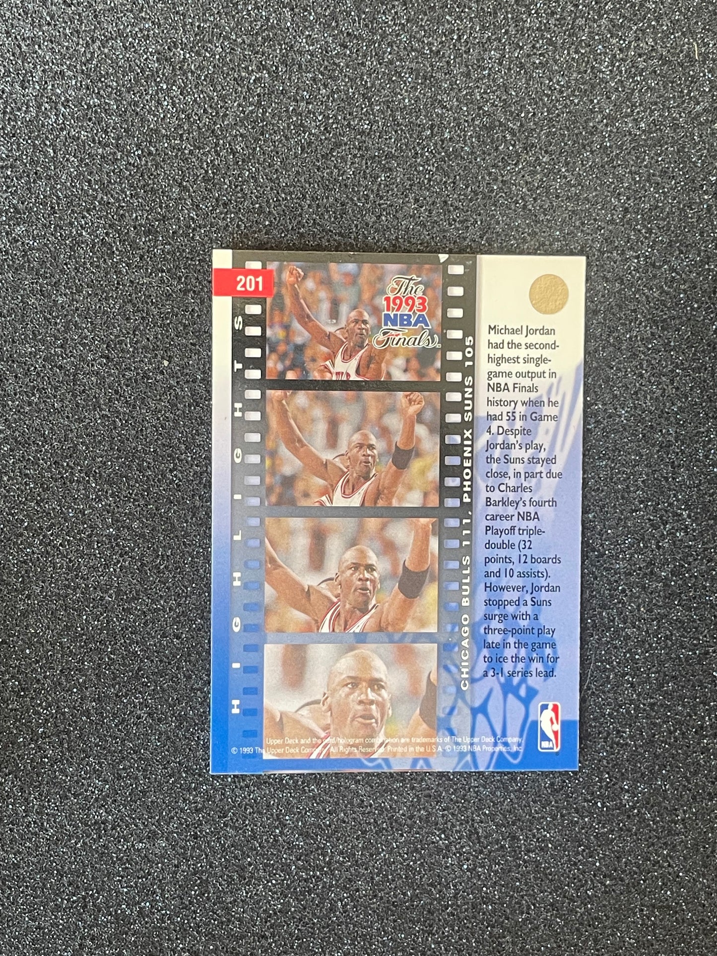 1993 Upper Deck Michael Jordan NBA Finals Game 4 #201 – 55 Points vs Suns