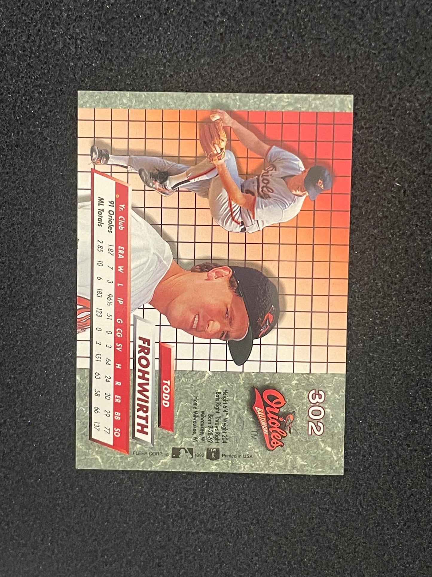 1992 Fleer Ultra Todd Frohwirth Autographed Card – Baltimore Orioles – Hand-Signed Vintage MLB
