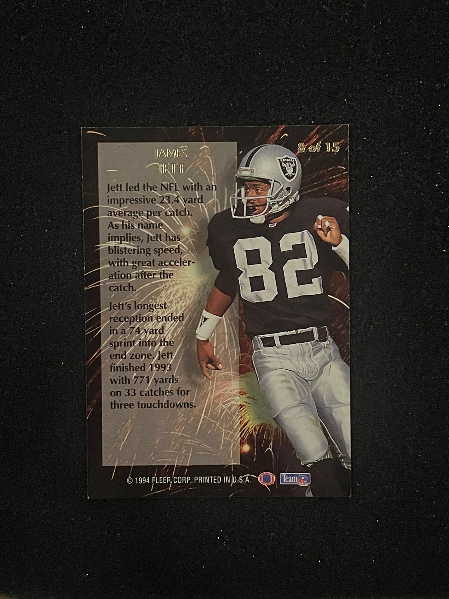James Jett 1994 Fleer Ultra "2nd Year Standout" Insert #8 of 15 - Raiders