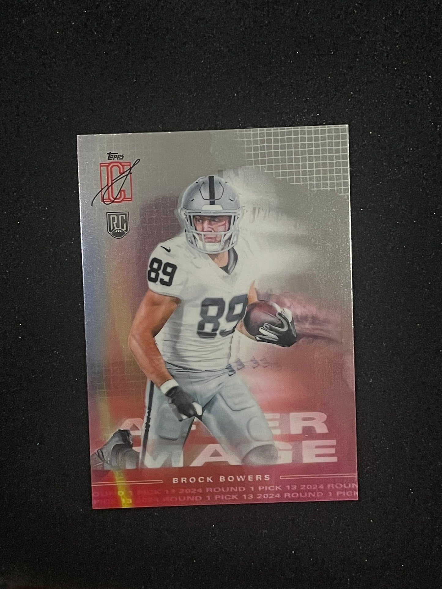 Brock Bowers 2024 Topps After Image RC Insert #AI-16 – Las Vegas Raiders Rookie Football Card