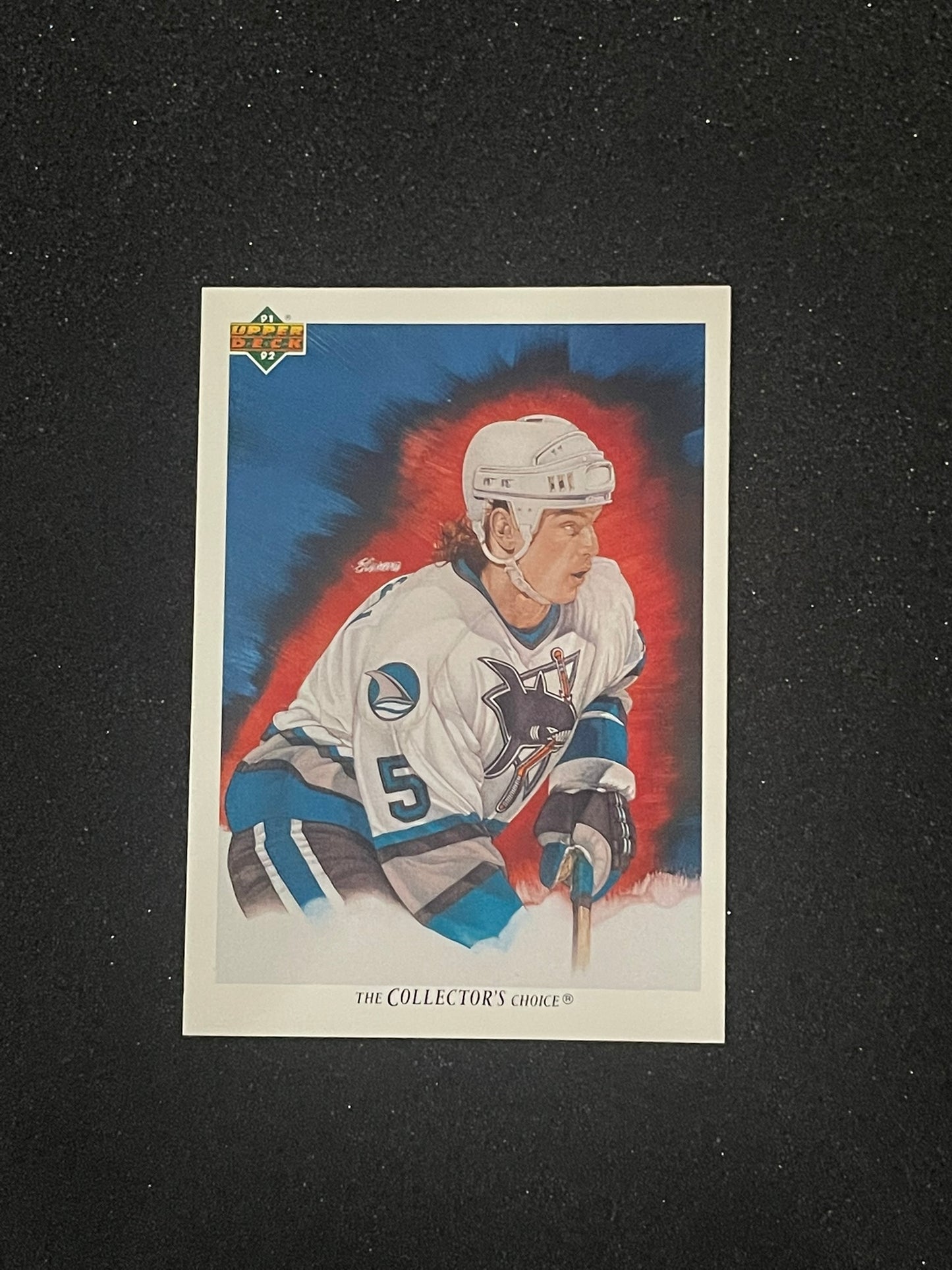 1991-92 Upper Deck Neil Wilkinson Collector’s Choice Art Card #95 | San Jose Sharks