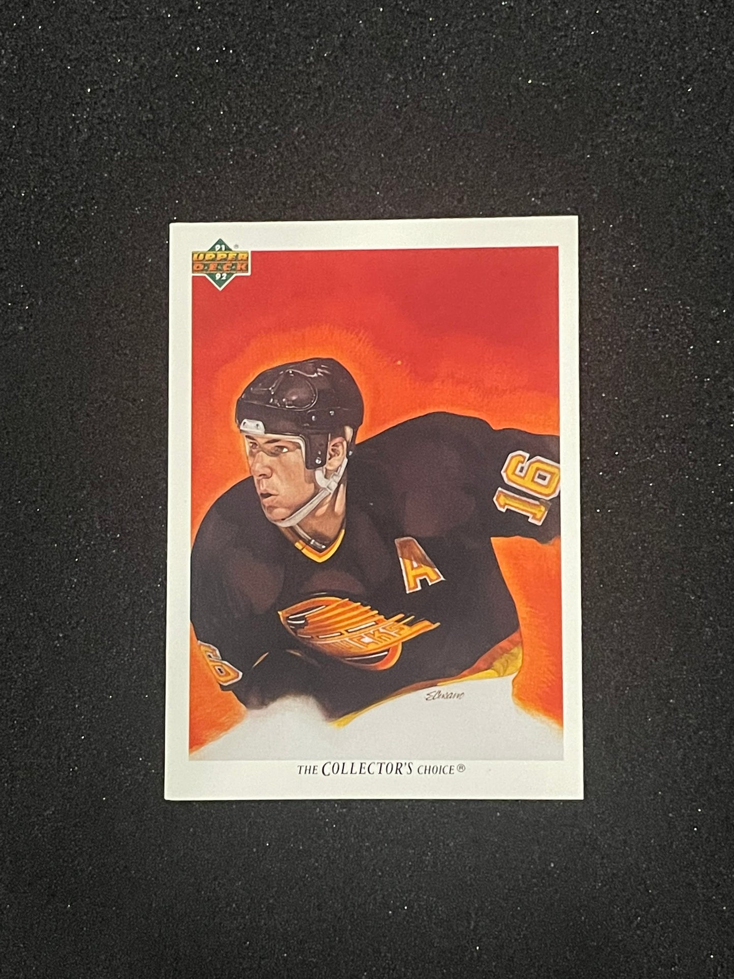 1991-92 Upper Deck Collector’s Choice Trevor Linden Art Card – Vancouver Canucks