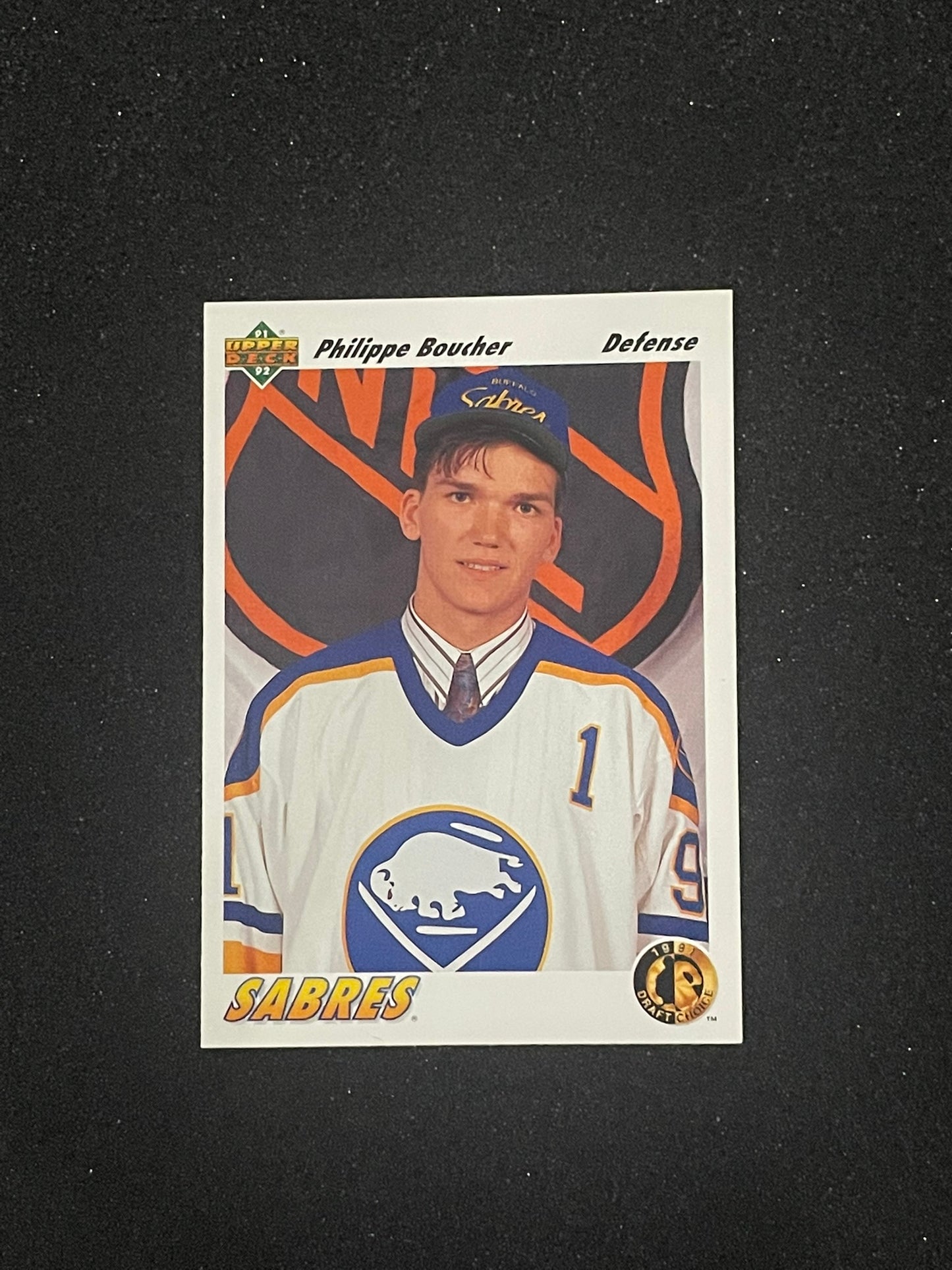 1991-92 Upper Deck Draft Choice Philippe Boucher Rookie Hockey Card – Buffalo Sabres