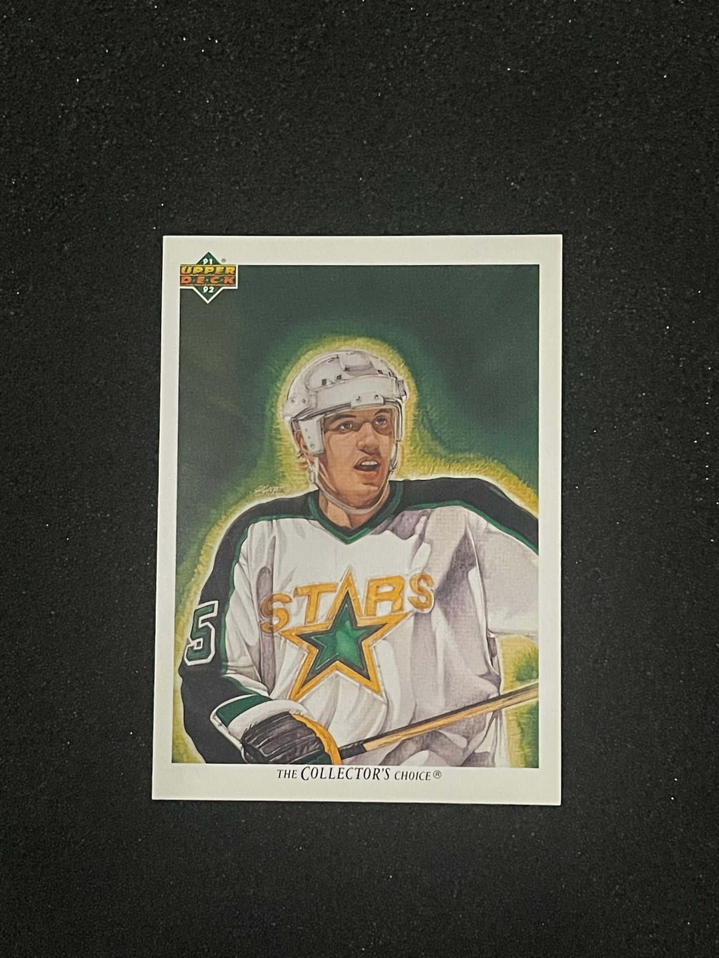 1991-92 Upper Deck Darren Turcotte “The Collector’s Choice” Art Card – New York Rangers