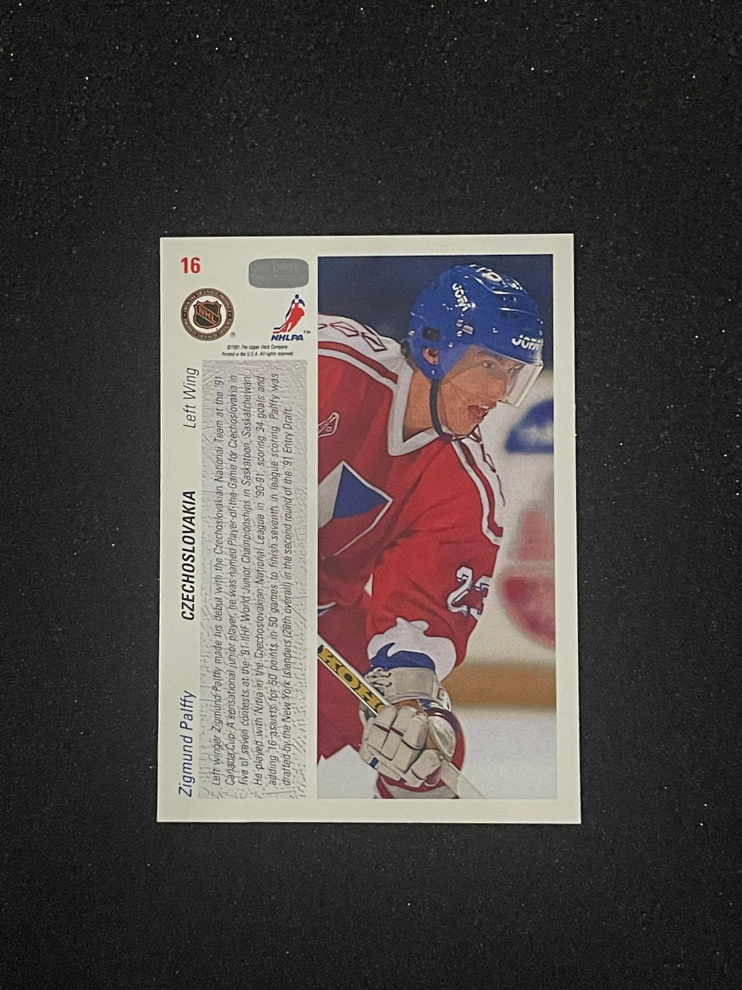 1992 Upper Deck Zigmund Palffy #16 Canada Cup Hockey Card – Czechoslovakia