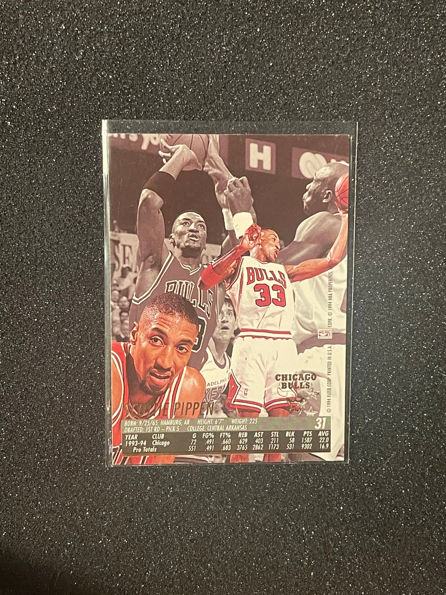1995-96 Fleer Ultra Scottie Pippen #31 Chicago Bulls NBA Basketball Card