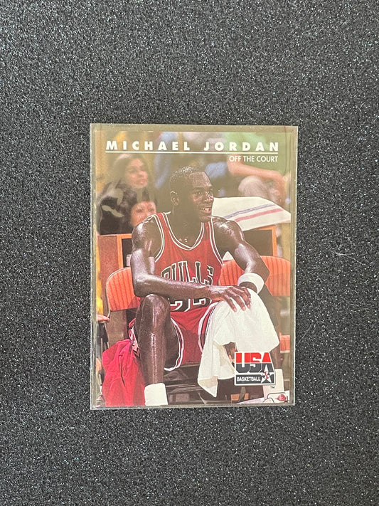 1992 SkyBox USA Basketball Michael Jordan “Off the Court” Insert – Chicago Bulls
