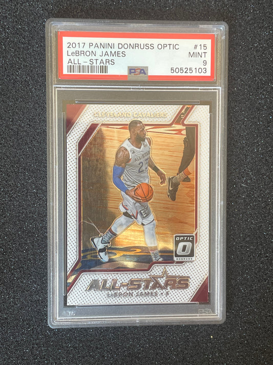 2017 Panini Donruss Optic All-Stars LeBron James #15 – PSA 9 Mint