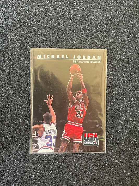 1992 SkyBox Michael Jordan USA Basketball “NBA All-Time Records” Insert #45