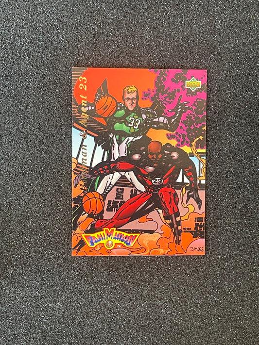 1992-93 Upper Deck Fanimation #510 Michael Jordan & Larry Bird Insert Card – Jim Lee Art
