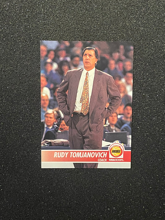 1994 SkyBox NBA Hoops Rudy Tomjanovich Coach Card #283 - Houston Rockets