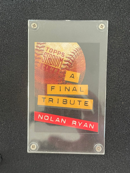 1994 Topps Stadium Club “A Final Tribute” Nolan Ryan Insert Card #9 of 10