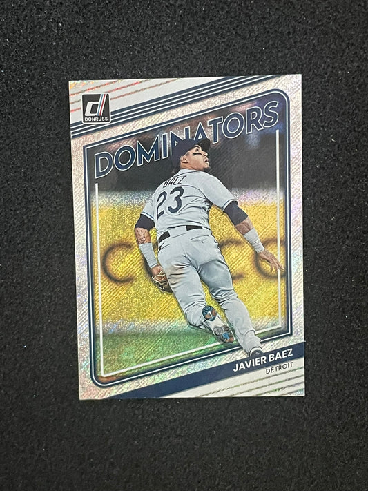 2022 Donruss “Dominators” Insert – Javier Báez – Detroit Tigers – Holofoil Card D-3