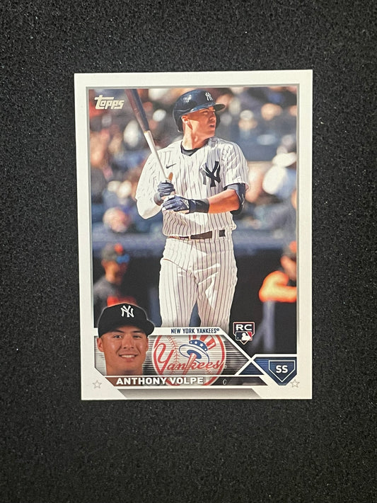 2023 Topps Complete Set #460 Anthony Volpe Rookie Card – New York Yankees – RC Logo