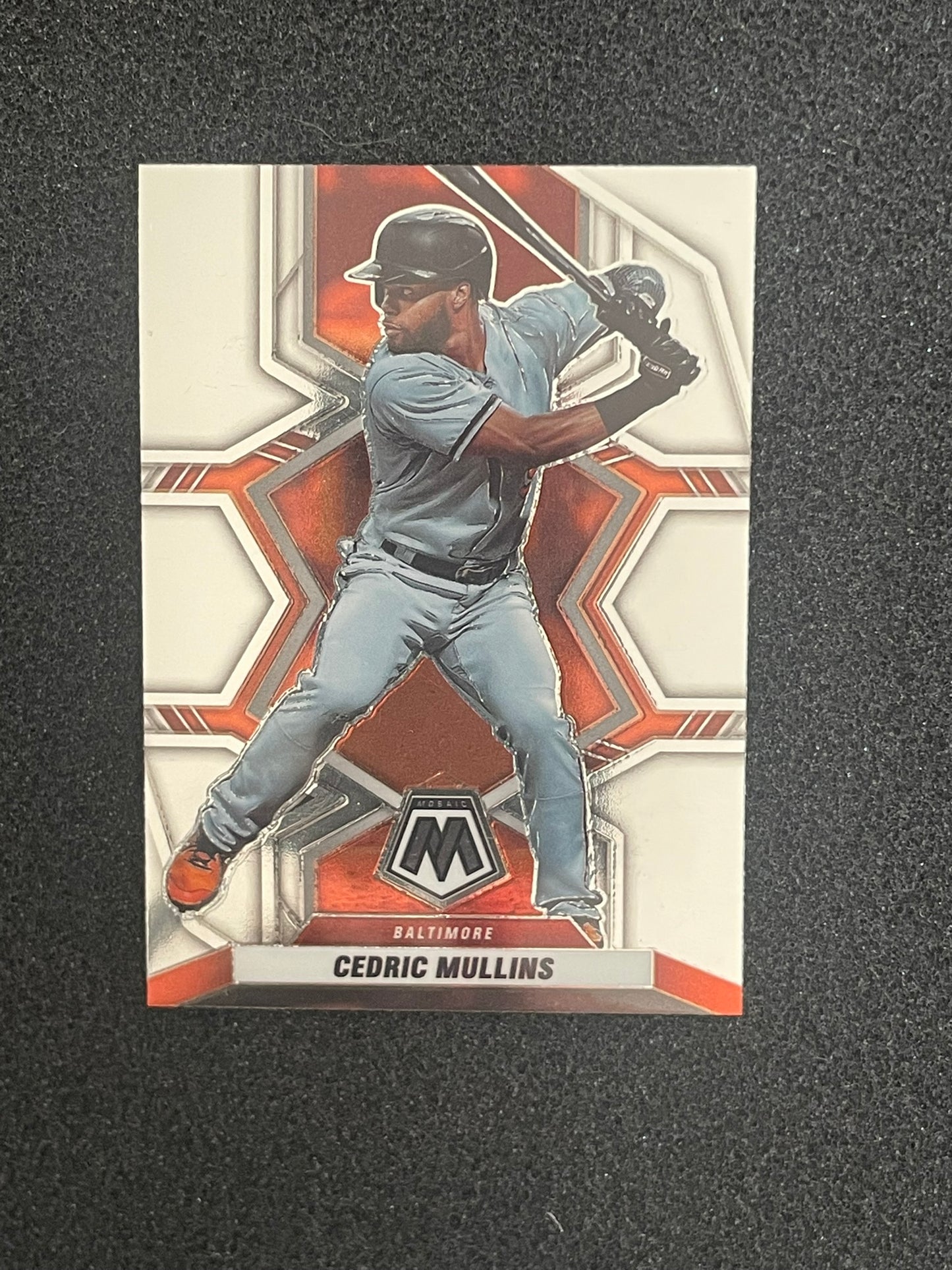 2022 Panini Mosaic Orange Reactive Cedric Mullins #177 Baltimore Orioles Baseball Card