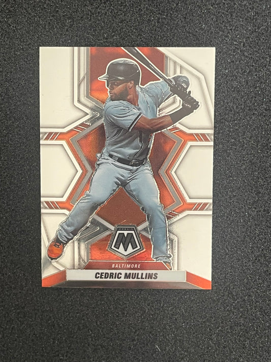 2022 Panini Mosaic Orange Reactive Cedric Mullins #177 Baltimore Orioles Baseball Card