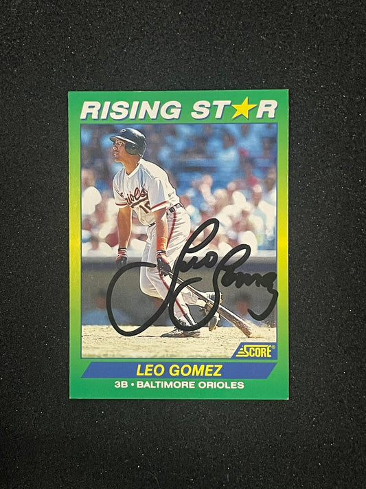 1992 Score Rising Star Leo Gómez Autographed Card #66 – Baltimore Orioles