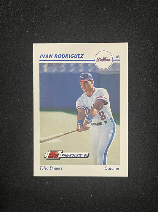 1991 Line Drive Pre-Rookie #592 Ivan Rodriguez Tulsa Drillers Baseball Card