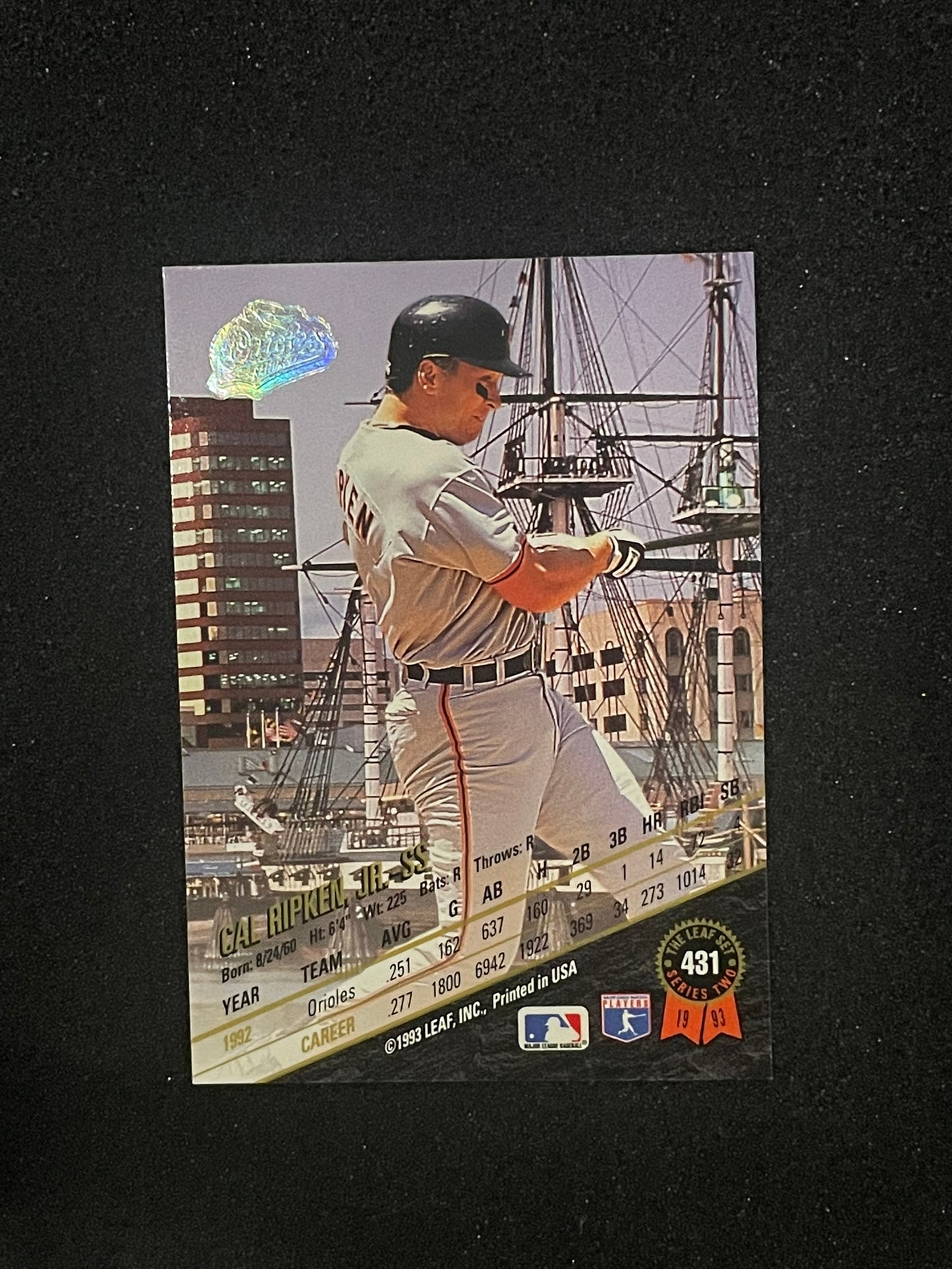 1993 Leaf Cal Ripken Jr. #431 Baltimore Orioles – Base Card