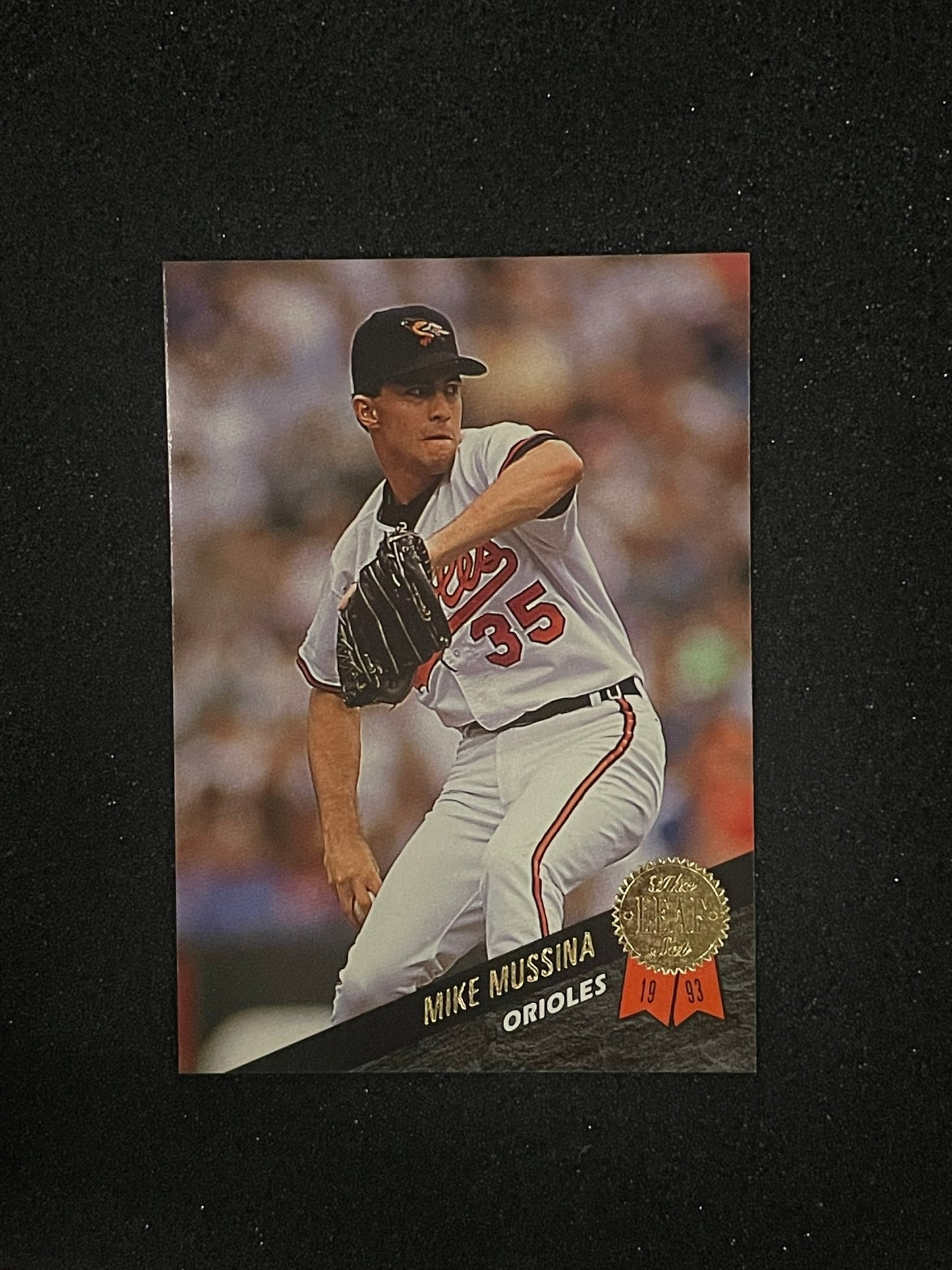 1993 Leaf Mike Mussina #343 Baltimore Orioles Baseball Card