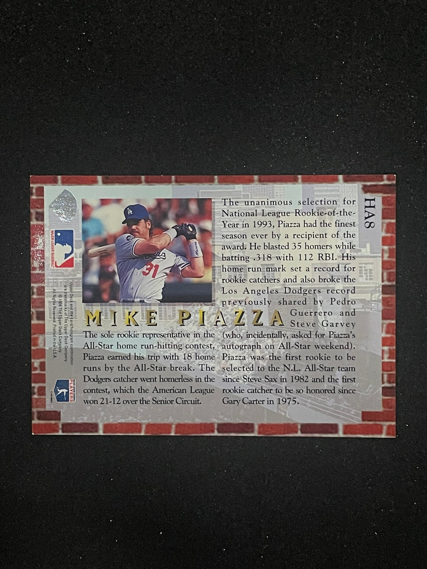 1994 Upper Deck Collector’s Choice Home Run All-Stars Mike Piazza HA8 – Dodgers