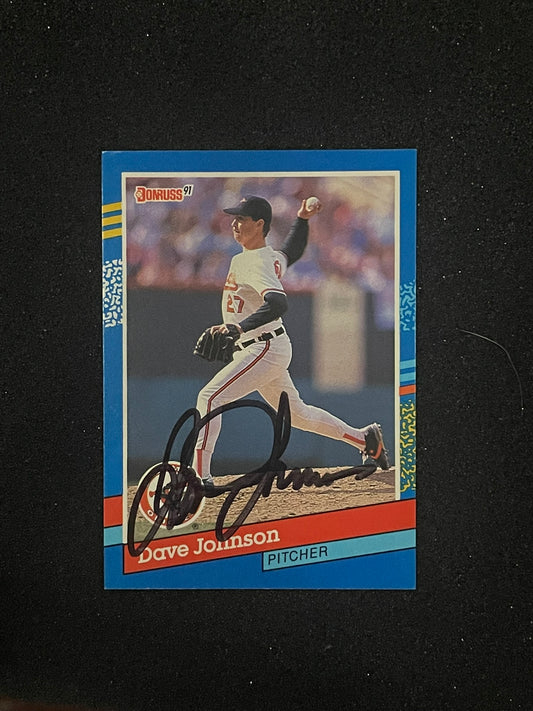 1991 Donruss Dave Johnson #126 Autographed Baseball Card – Baltimore Orioles