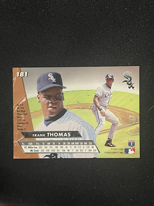 1993 Fleer Ultra Frank Thomas #181 Chicago White Sox Baseball Card