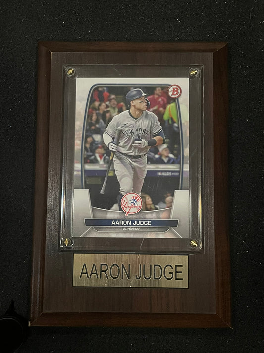 Aaron Judge Bowman Baseball Card Plaque – Yankees Authentic Display Piece