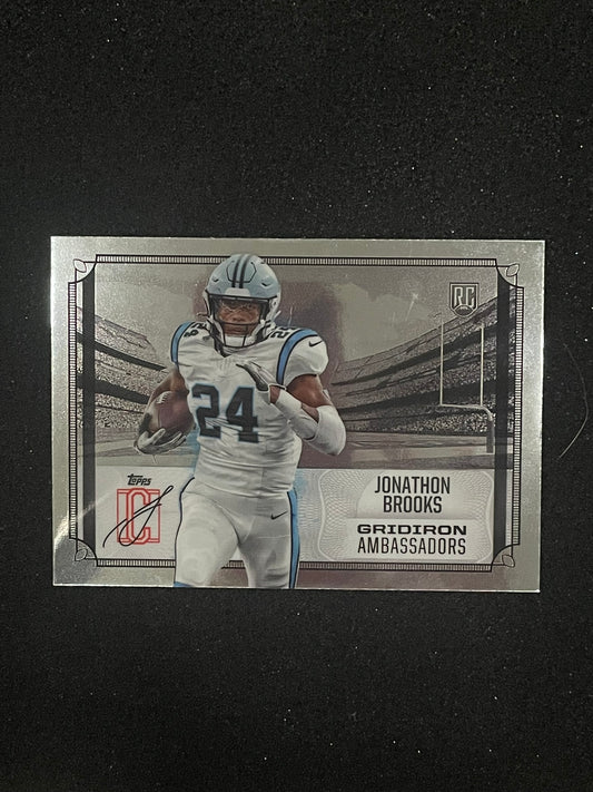 2025 Topps Gridiron Ambassadors Jonathon Brooks RC – Carolina Panthers