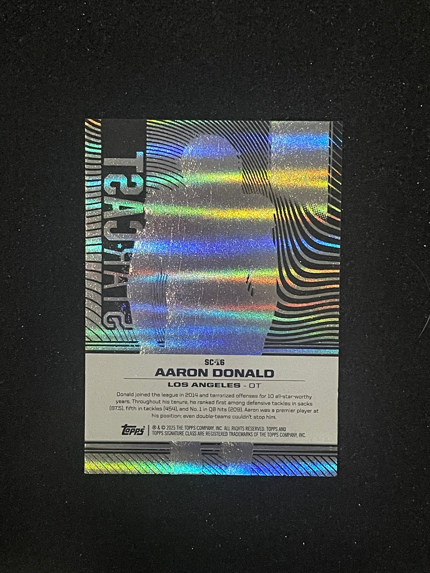 2025 Topps Aaron Donald Stardust Insert | SC-16 | Los Angeles Rams DT