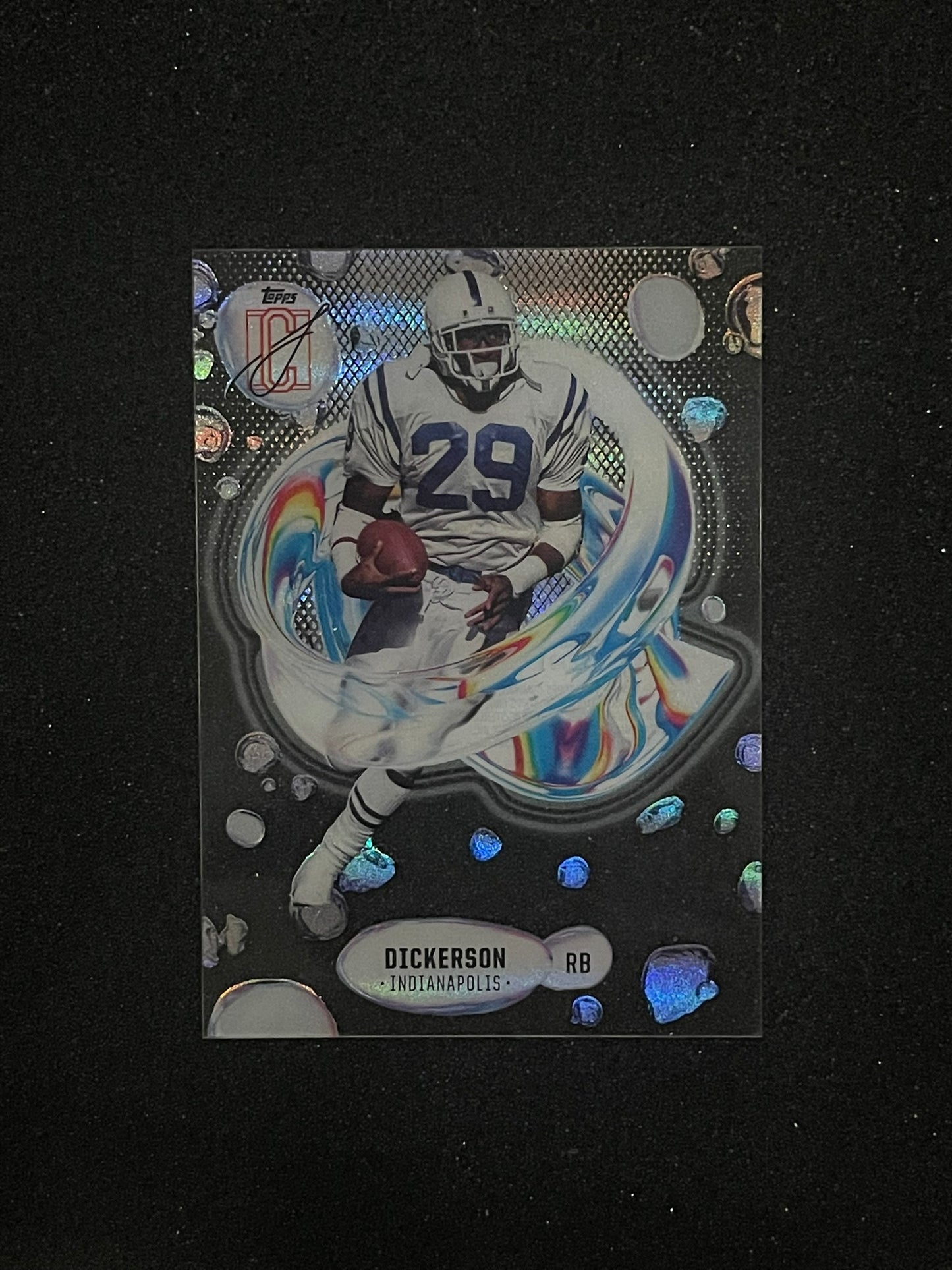 2025 Topps Cosmic Chrome Eric Dickerson “Fantasy Focus” Insert – Indianapolis Colts