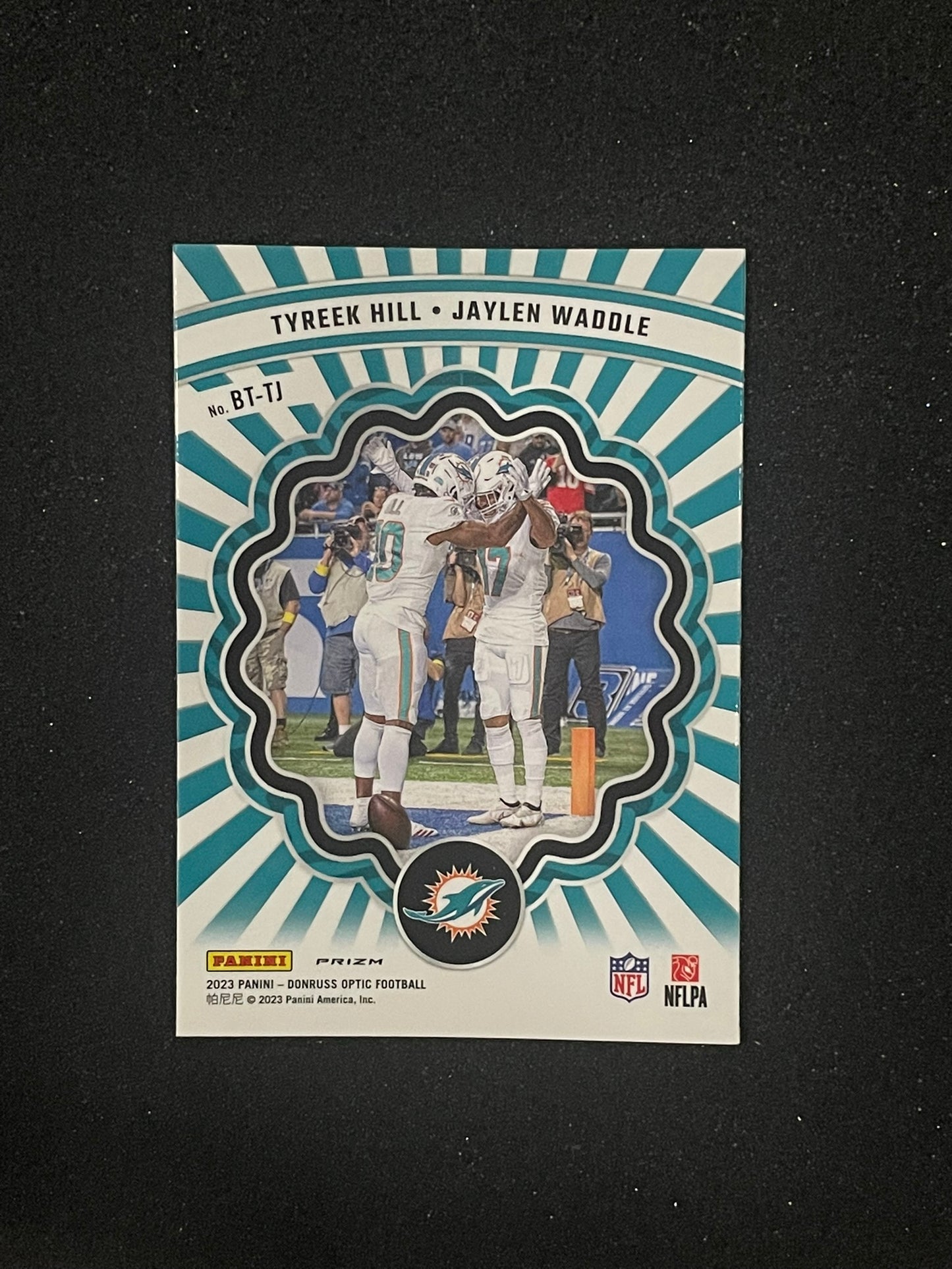 2023 Donruss Optic “Best Tuddys” Prizm – Tyreek Hill & Jaylen Waddle | Miami Dolphins Insert