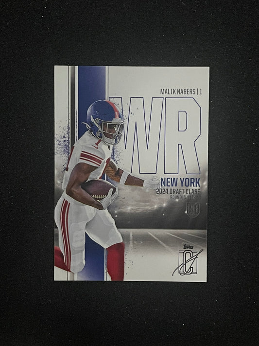 2025 Topps Draft Class Malik Nabers Rookie Card #159 – New York Giants WR