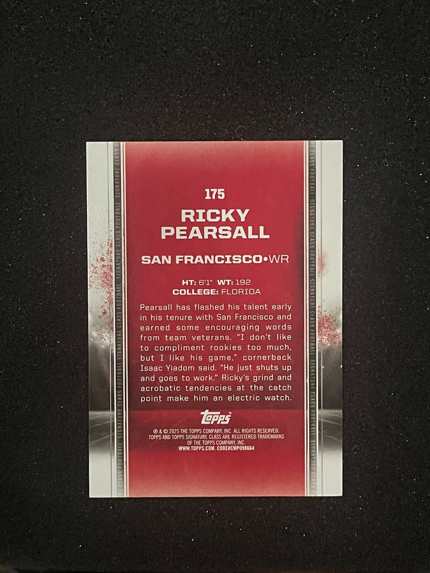 2025 Topps Ricky Pearsall Rookie Card – 49ers 2024 Draft Class | NFL RC