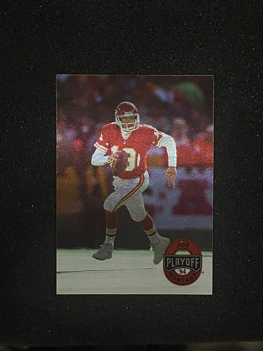 1994 Playoff Joe Montana Kansas City Chiefs Football Card – TexChromé Finish