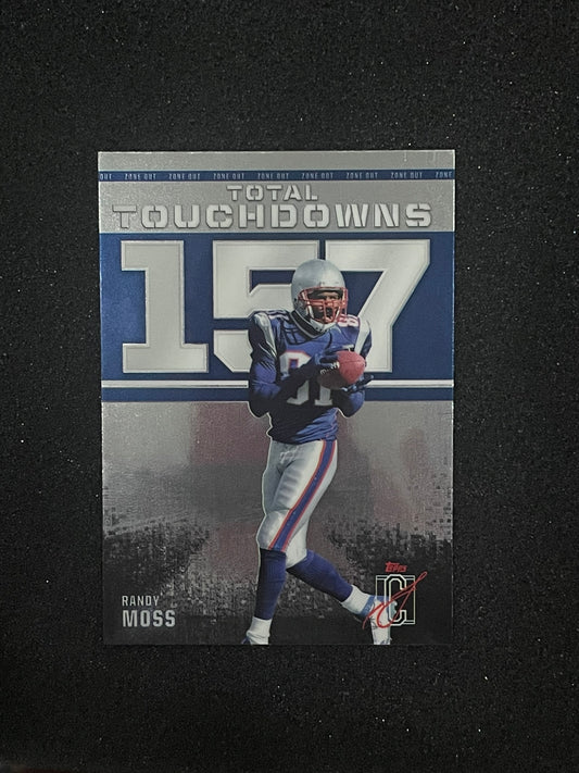 2024 Topps Signature Class "Total Touchdowns" Randy Moss Insert Card – Patriots – 157 TDs