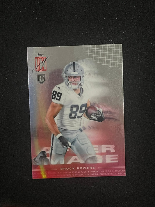Brock Bowers 2024 Topps After Image RC Insert #AI-16 – Las Vegas Raiders Rookie Football Card