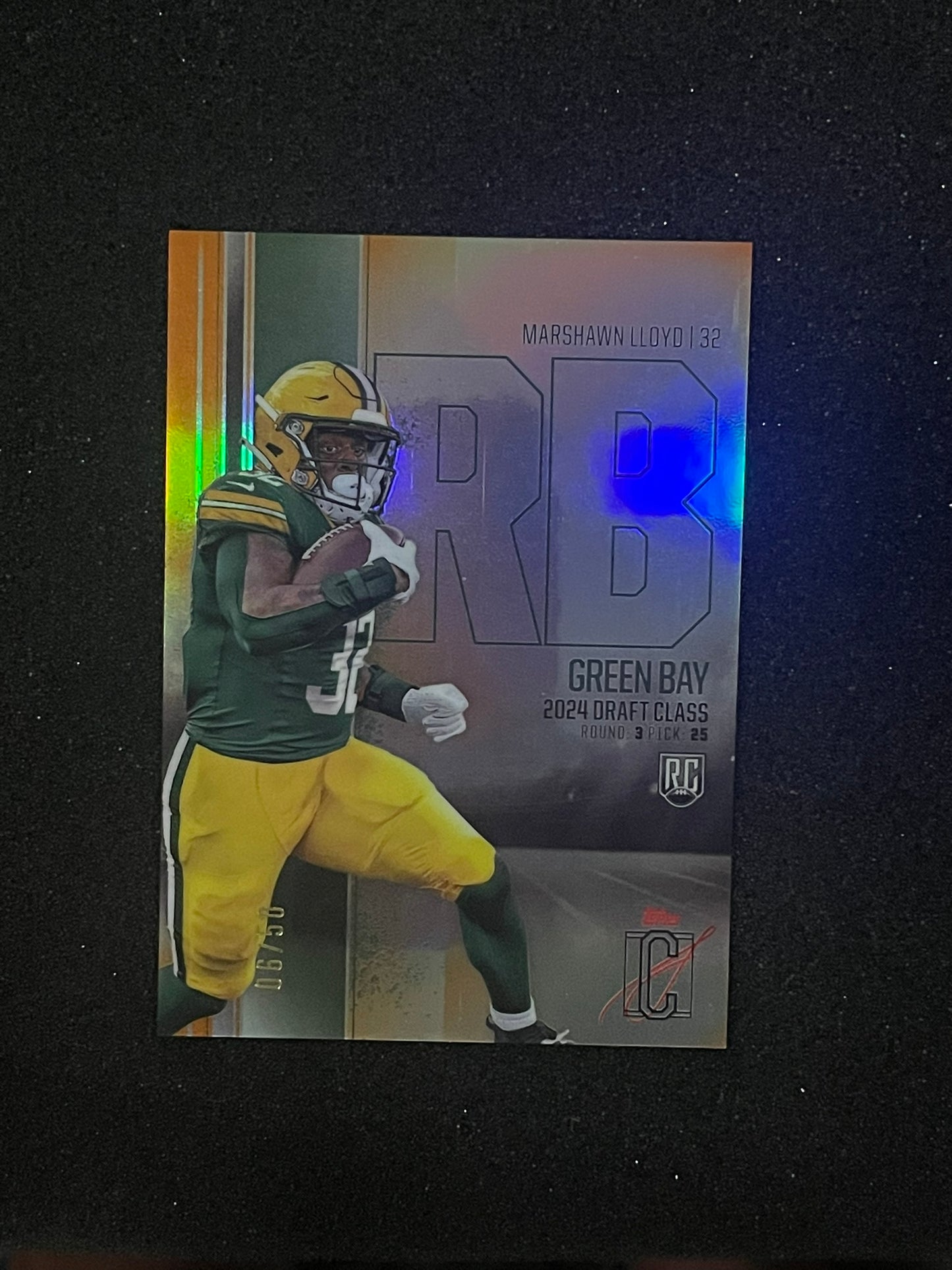 2025 Topps Now Draft Class Marshawn Lloyd RC #RCV-50 /50 – Green Bay Packers