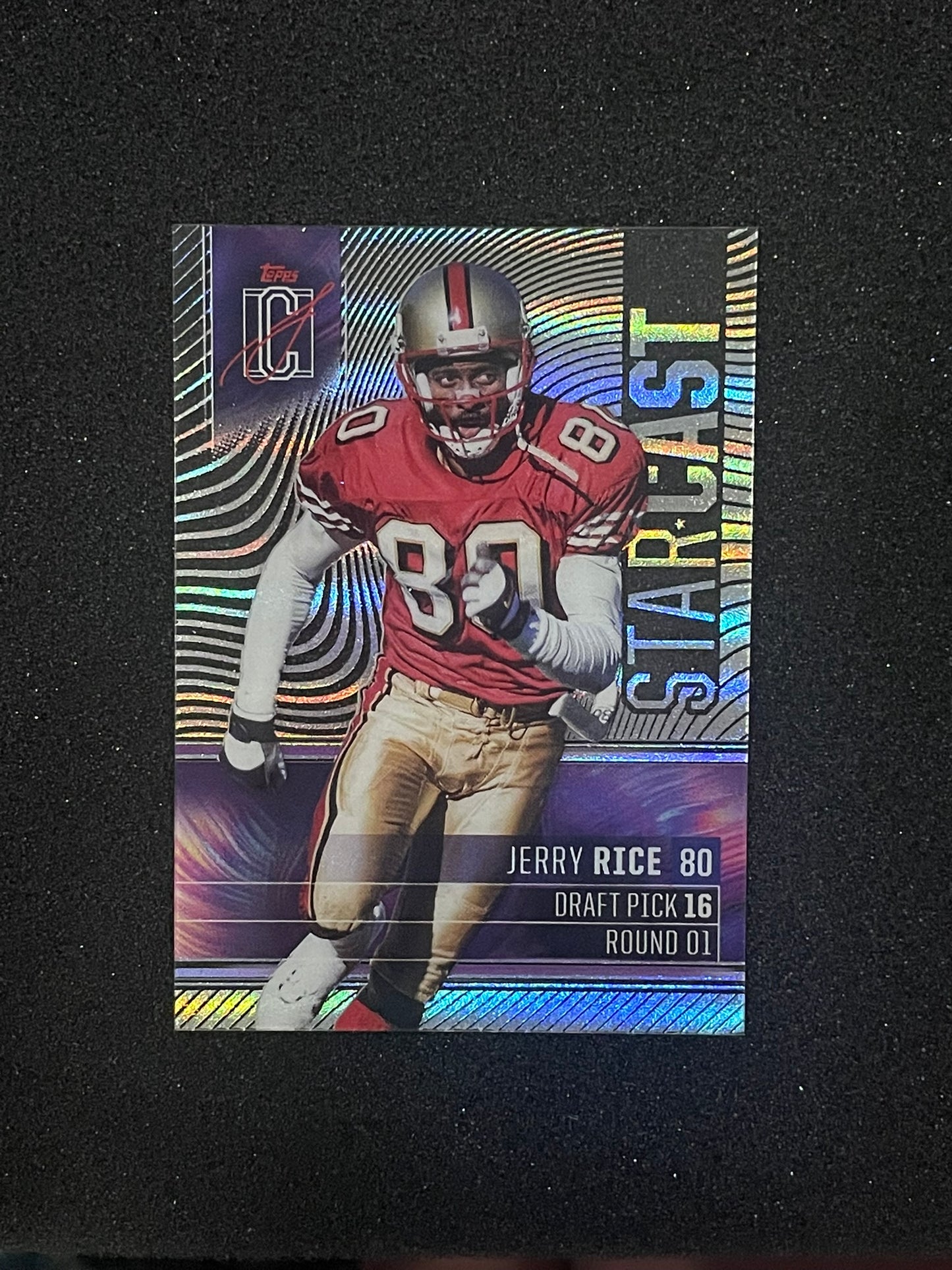 2025 Topps Starcast Jerry Rice Insert – San Francisco 49ers Holofoil Football Card