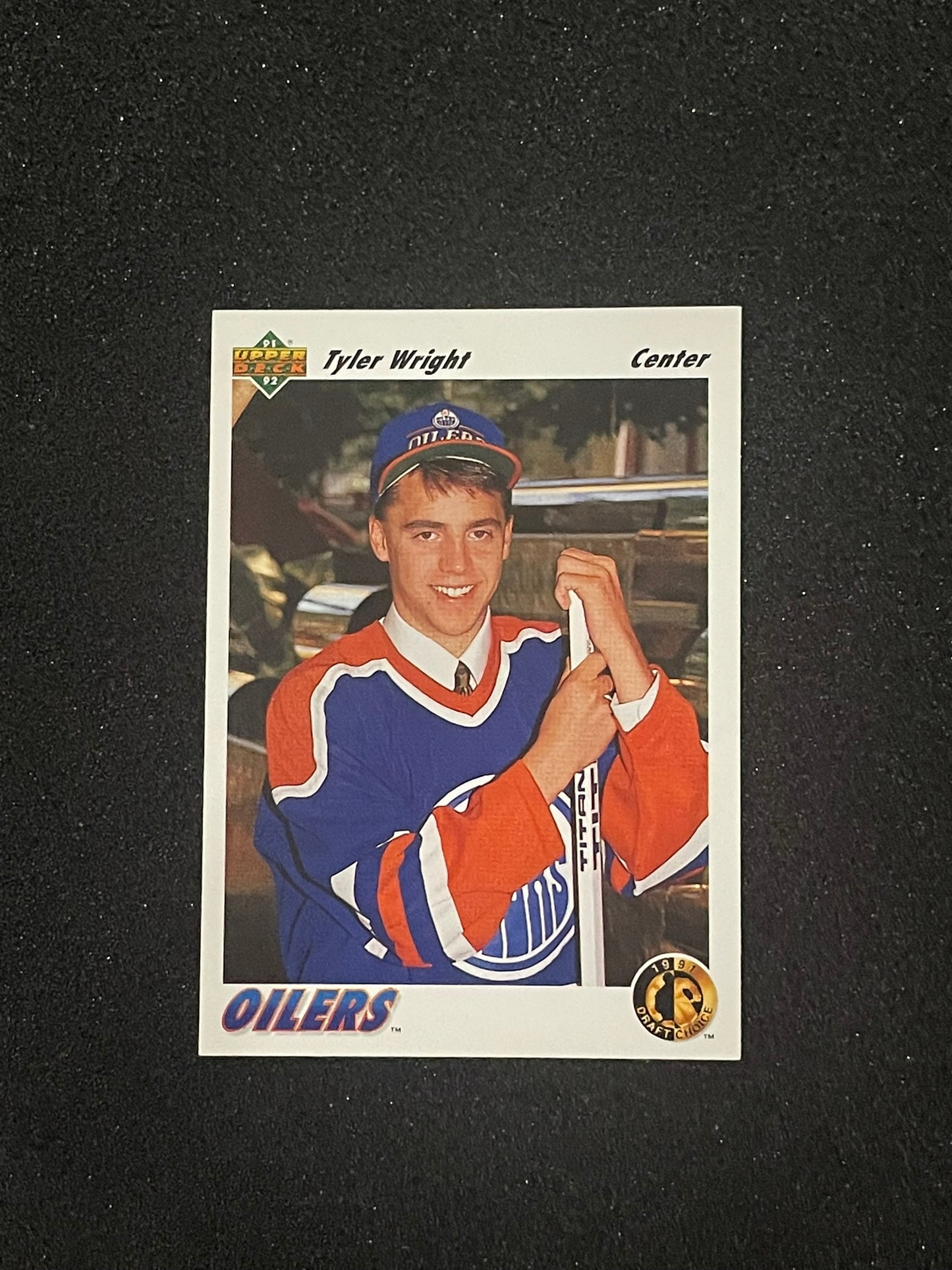 1991 Upper Deck Tyler Wright Draft Choice Rookie Card – Edmonton Oilers