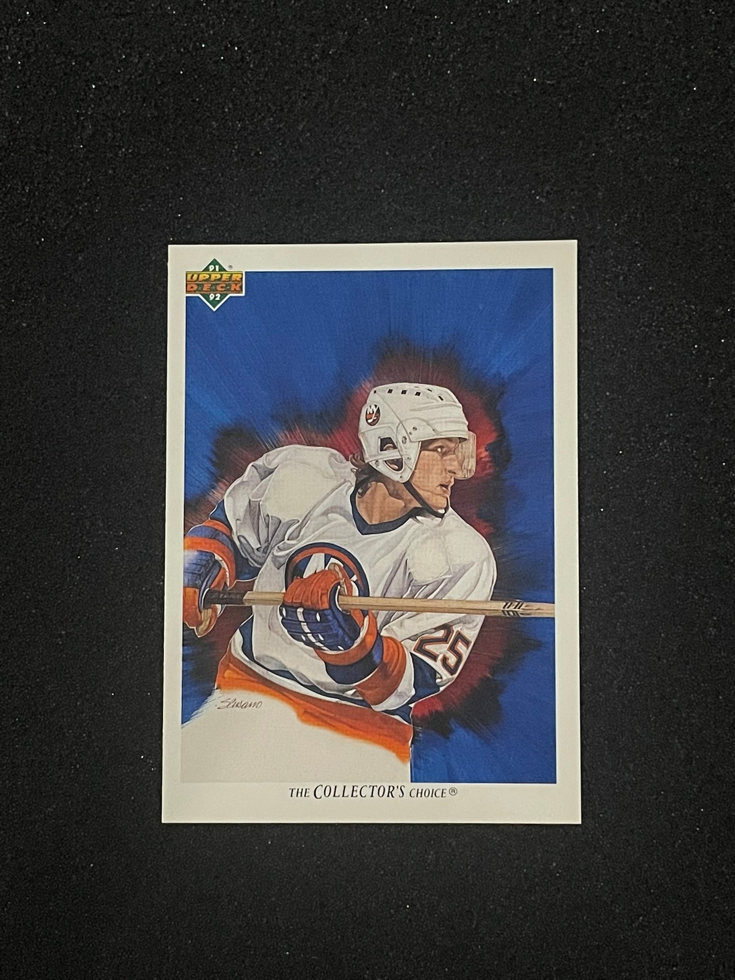 1991-92 Upper Deck Collector’s Choice David Volek #89 – New York Islanders Art Card