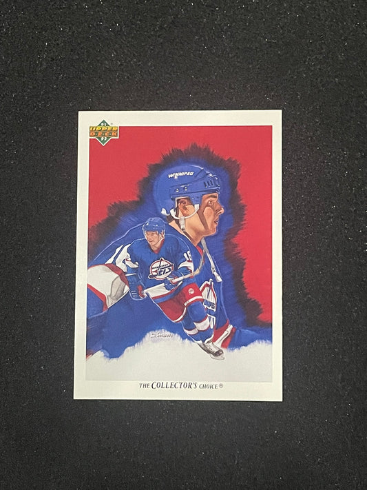 1991-92 Upper Deck Collector's Choice Ed Olczyk Art Card #99 – Winnipeg Jets