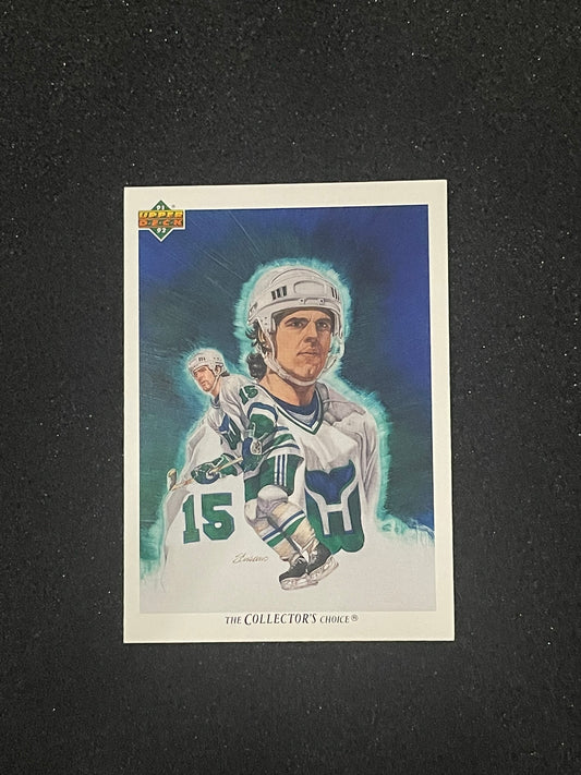 1991-92 Upper Deck Collector's Choice John Cullen #84 Art Card – Hartford Whalers