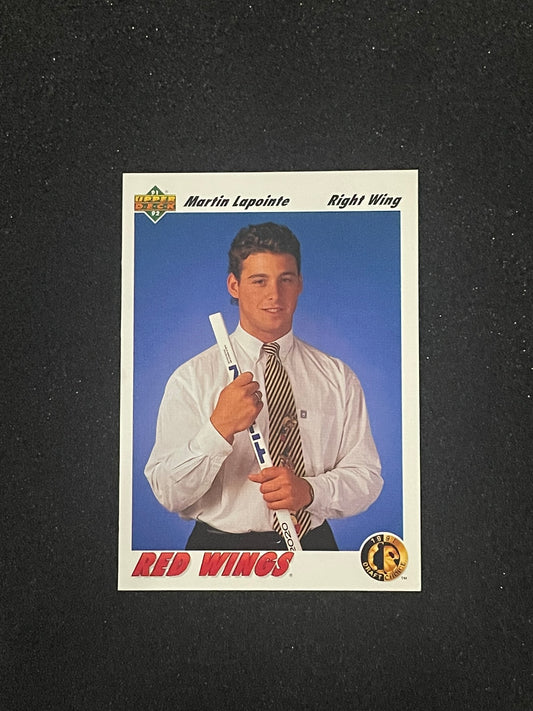 1991-92 Upper Deck Martin Lapointe #66 Draft Card – Detroit Red Wings Rookie Year