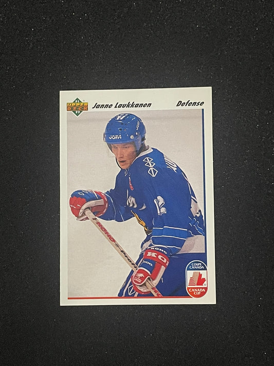 1991 Upper Deck Janne Laukkanen Canada Cup Hockey Card – Finland National Team