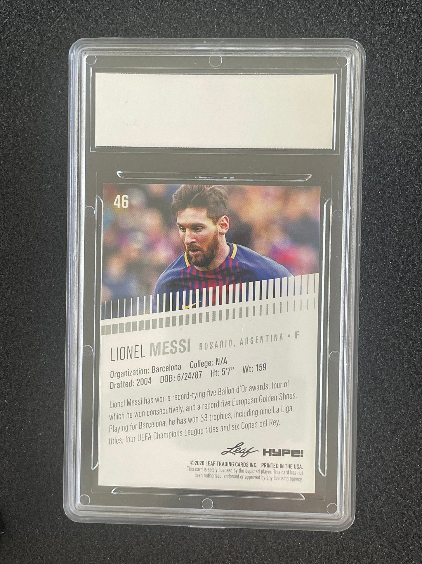 2020 Leaf HYPE! Lionel Messi #46 (PGI 10 Gem Mint)